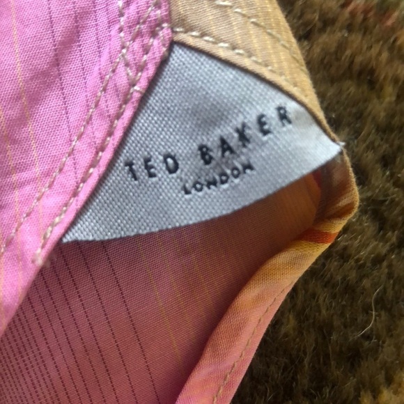 Ted Baker London Multicolored Striped Button Down Mens Long Sleeve Shirt Size M - Picture 11 of 16